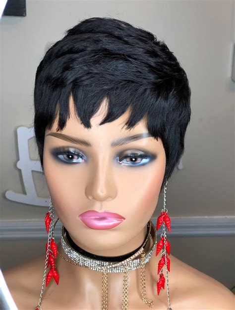 Pixie Style Human Hair Wigs 